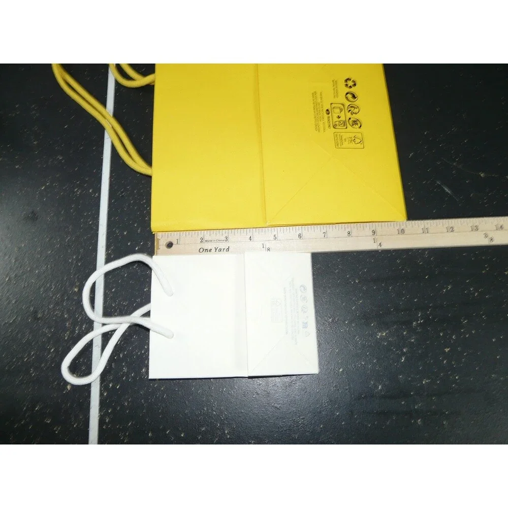 Swarovski Yellow & White Paper Gift Shopping Bag & Envelope Lot of 5